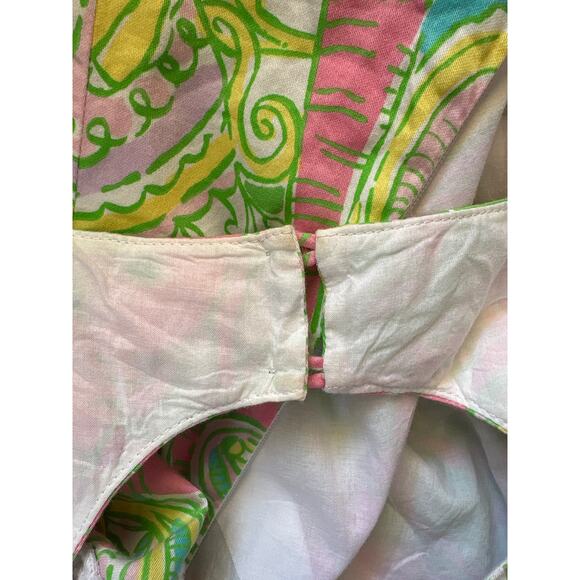 Lilly Pulitzer Pink & Green Floral Mini Dress, Size 0 - Picture 8 of 8